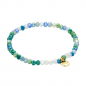 Preview: Bracelet Crystal - 4 mm - Blue Lagoon