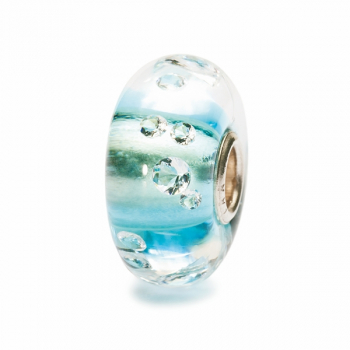 Trollbeads - "Diamanten" Bead, Eisblau