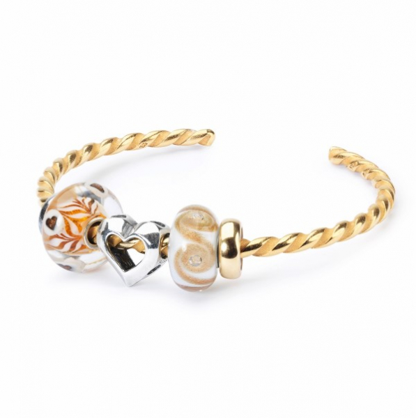 Trollbeads - Twisted Gold Plated Bangle