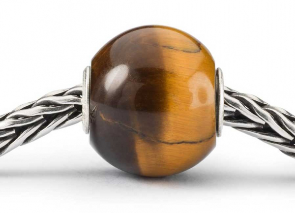 Trollbeads - Jumbo Rundes Gelbes Tigerauge