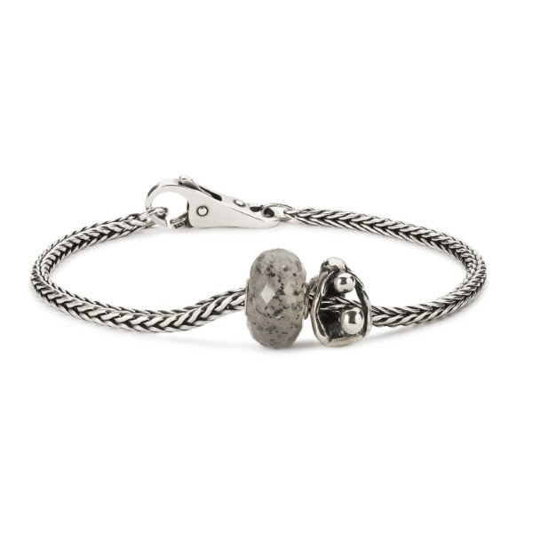 Trollbeads - Grauer Fels-Quarz